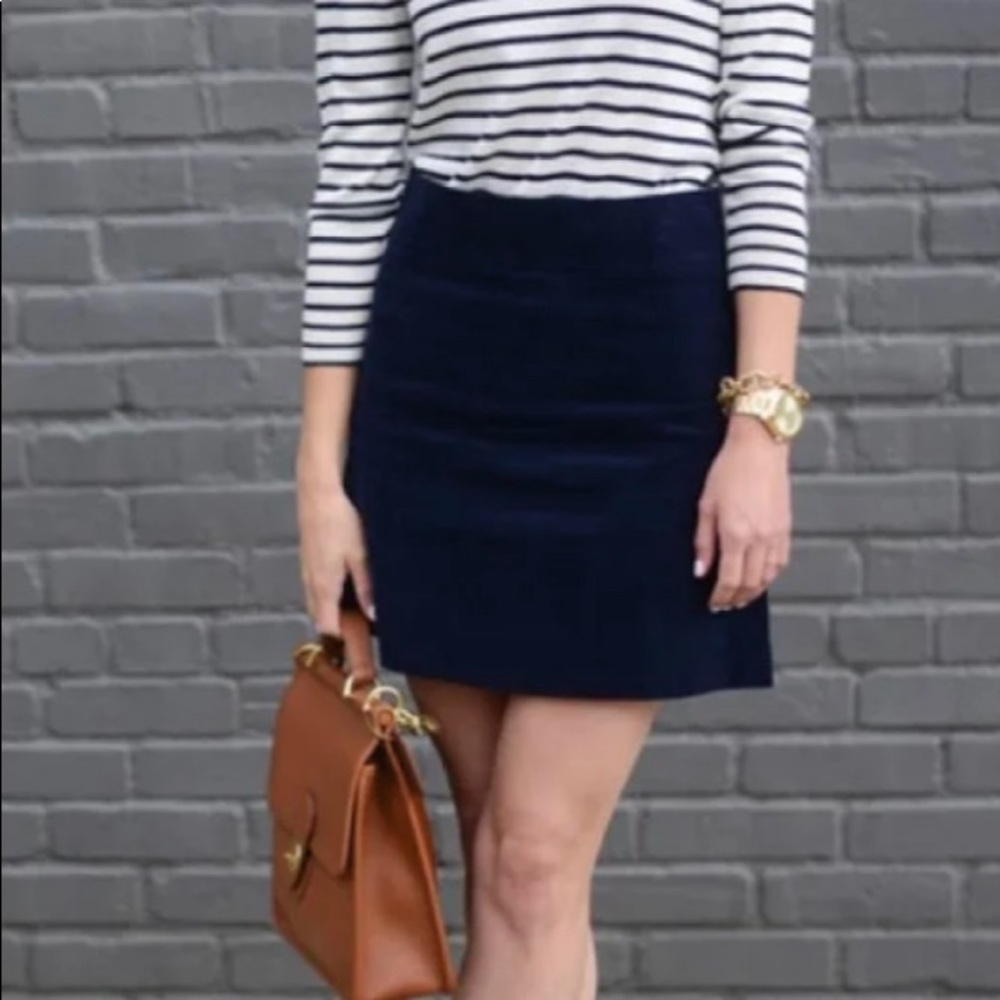 J. crew factory navy blue corduroy mini skirt